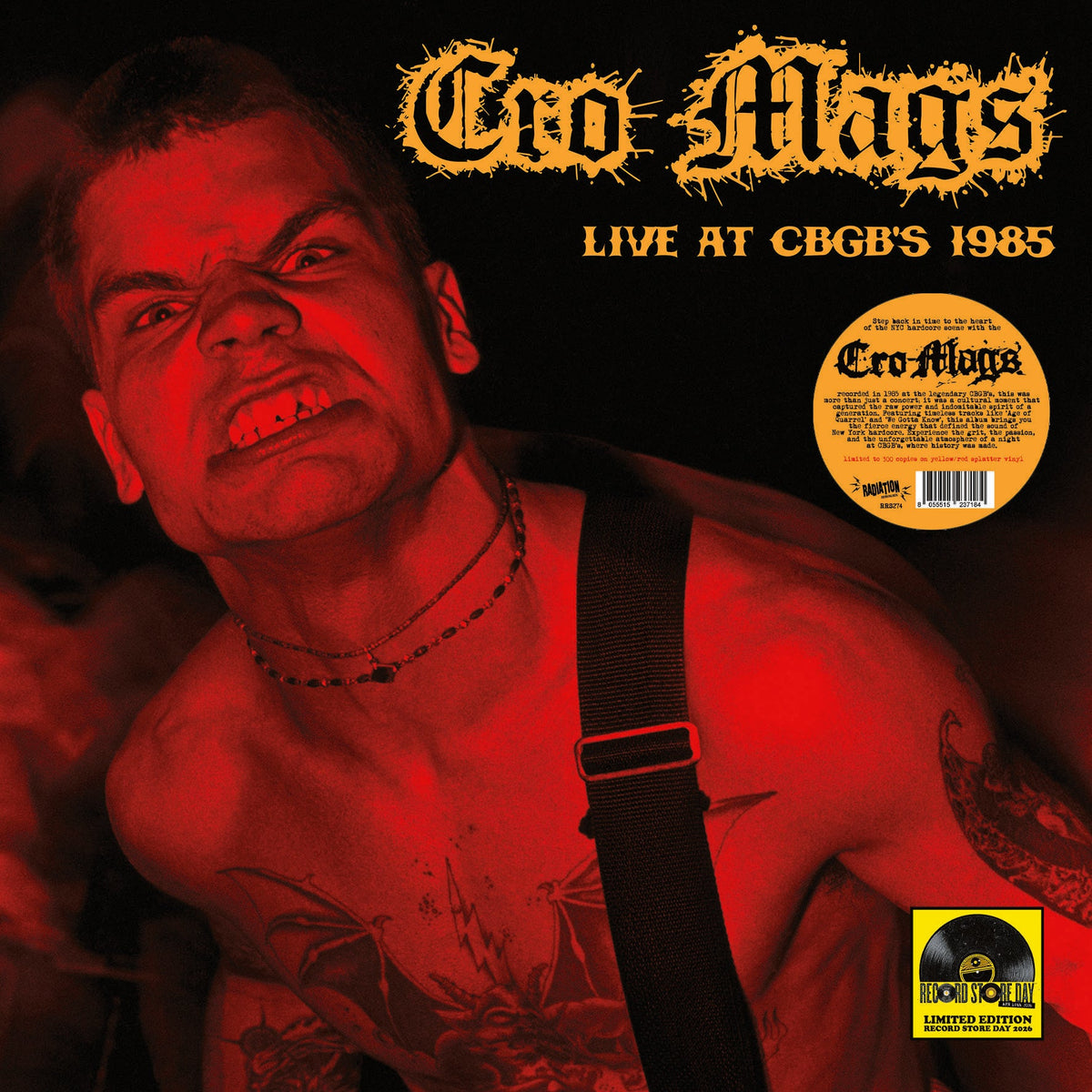 Cro-Mags - Live At CBGB's 1985 (Indie Exclusive Yellow & Red Splatter Vinyl)