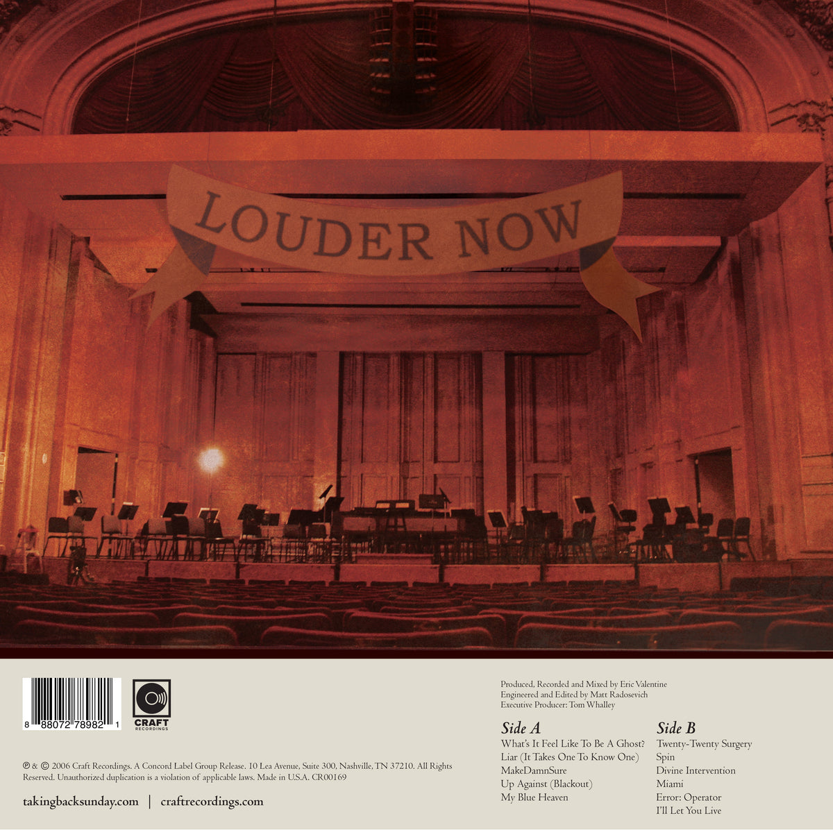 Taking Back Sunday - Louder Now (Indie Exclusive Coke Bottle Clear Vinyl) Vinyl > LP Craft Recordings