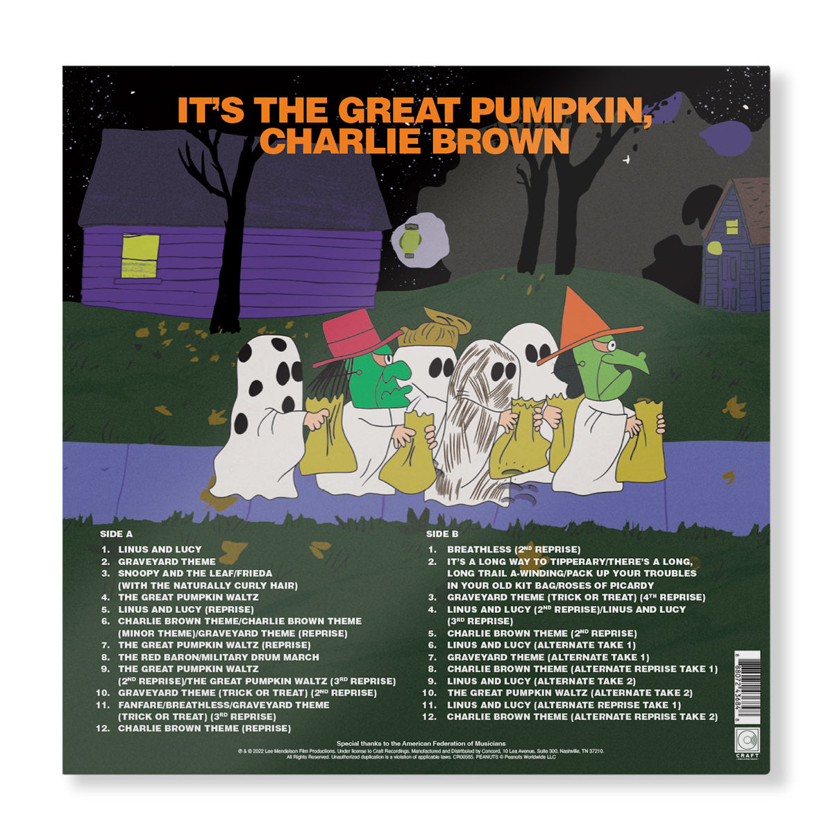 Vince Guaraldi - It's The Great Pumpkin, Charlie Brown (Black Vinyl) Vinyl > LP Craft Recordings