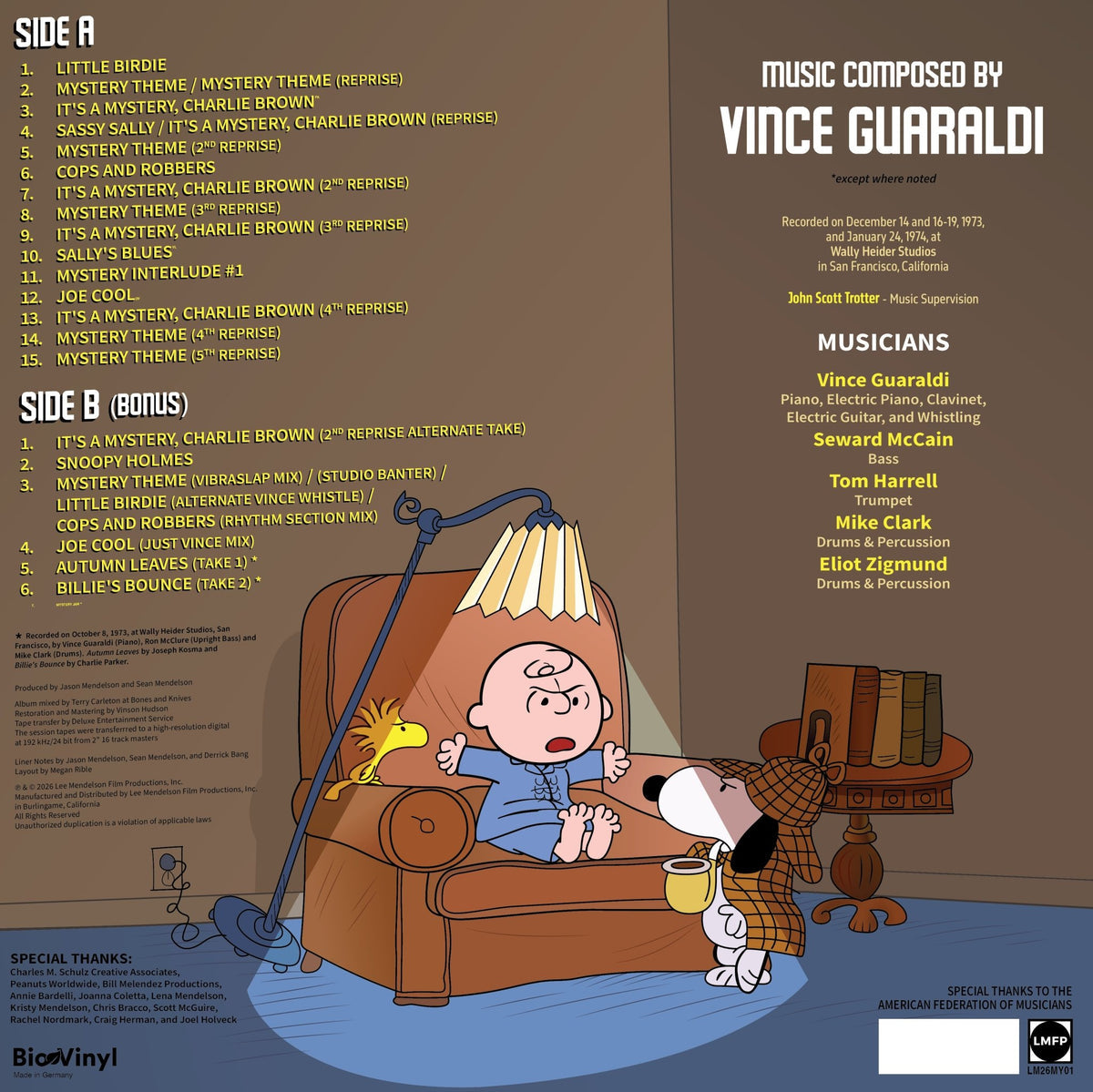 Vince Guaraldi - It's A Mystery, Charlie Brown: Original Soundtrack Recording (Black Vinyl)