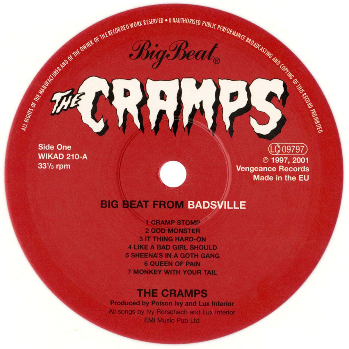 The Cramps - Big Beat from Badsville (White Vinyl)