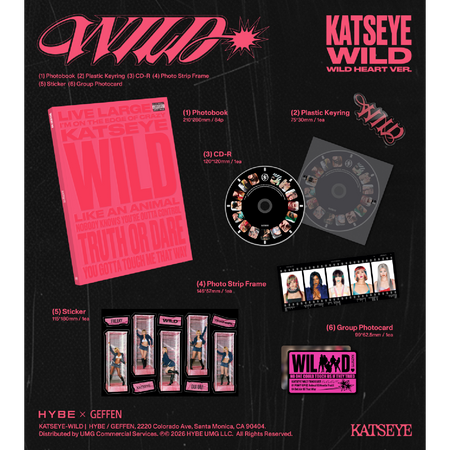 KATSEYE - WILD (Wild Heart Version CD) CD Geffen Records