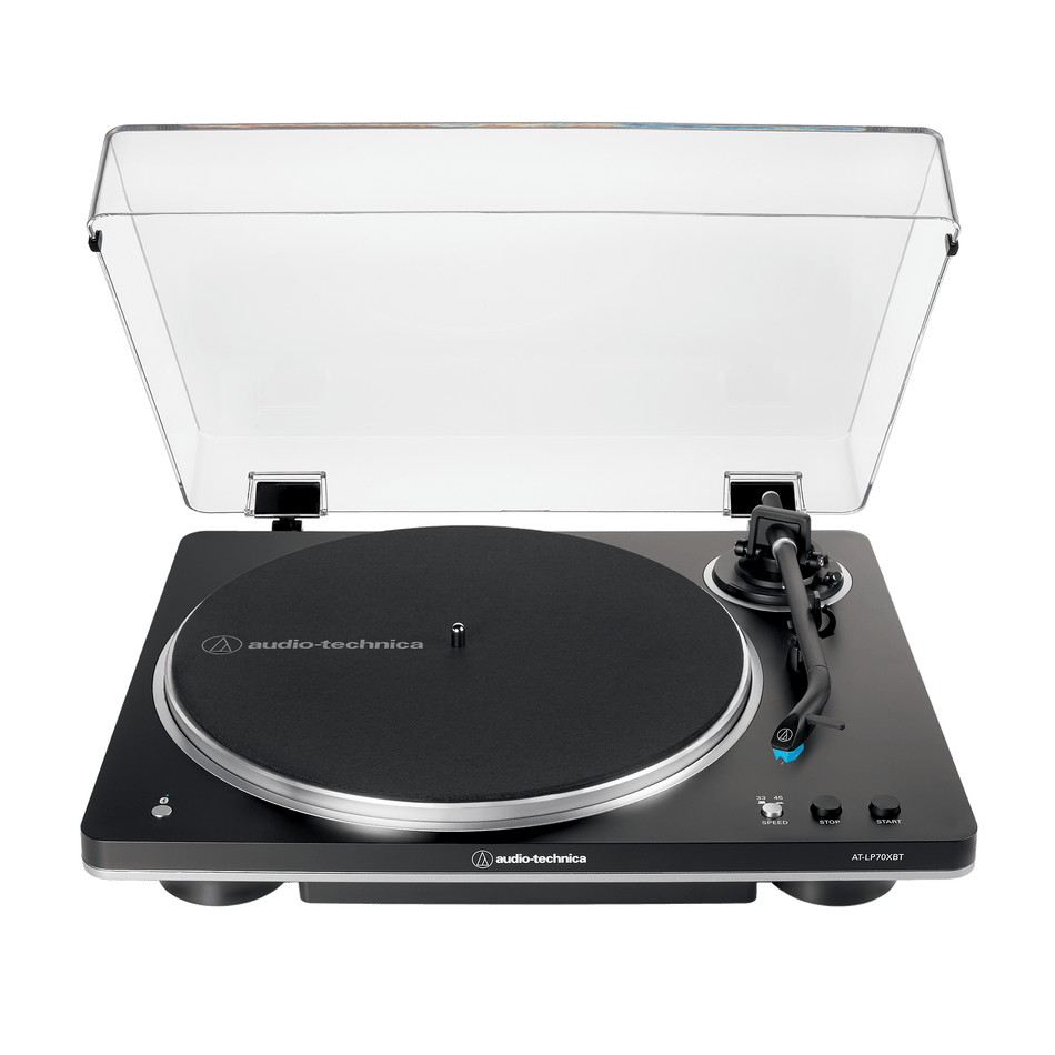 Audio-Technica AT-LP70XBT Fully Automatic Bluetooth Turntable - Black/Silver Misc Evergreen Vinyl