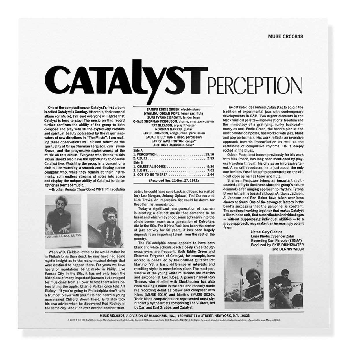 Catalyst - Perception (Jazz Dispensary Top Shelf) Vinyl > LP Craft Recordings