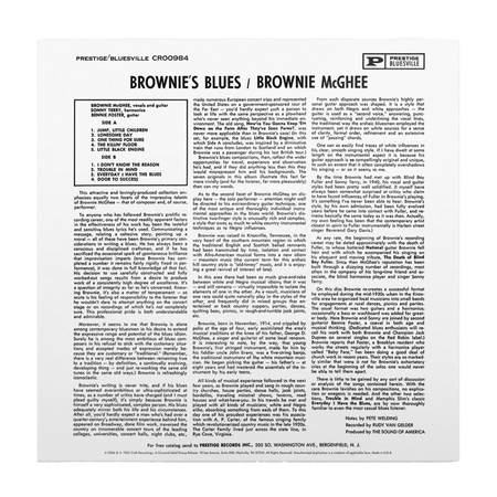 Brownie McGhee - Brownie's Blues (Bluesville Acoustic Sounds Series) Vinyl > LP Craft Recordings