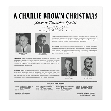 Vince Guaraldi Trio - A Charlie Brown Christmas (Original Jazz Classics Series) - back cover