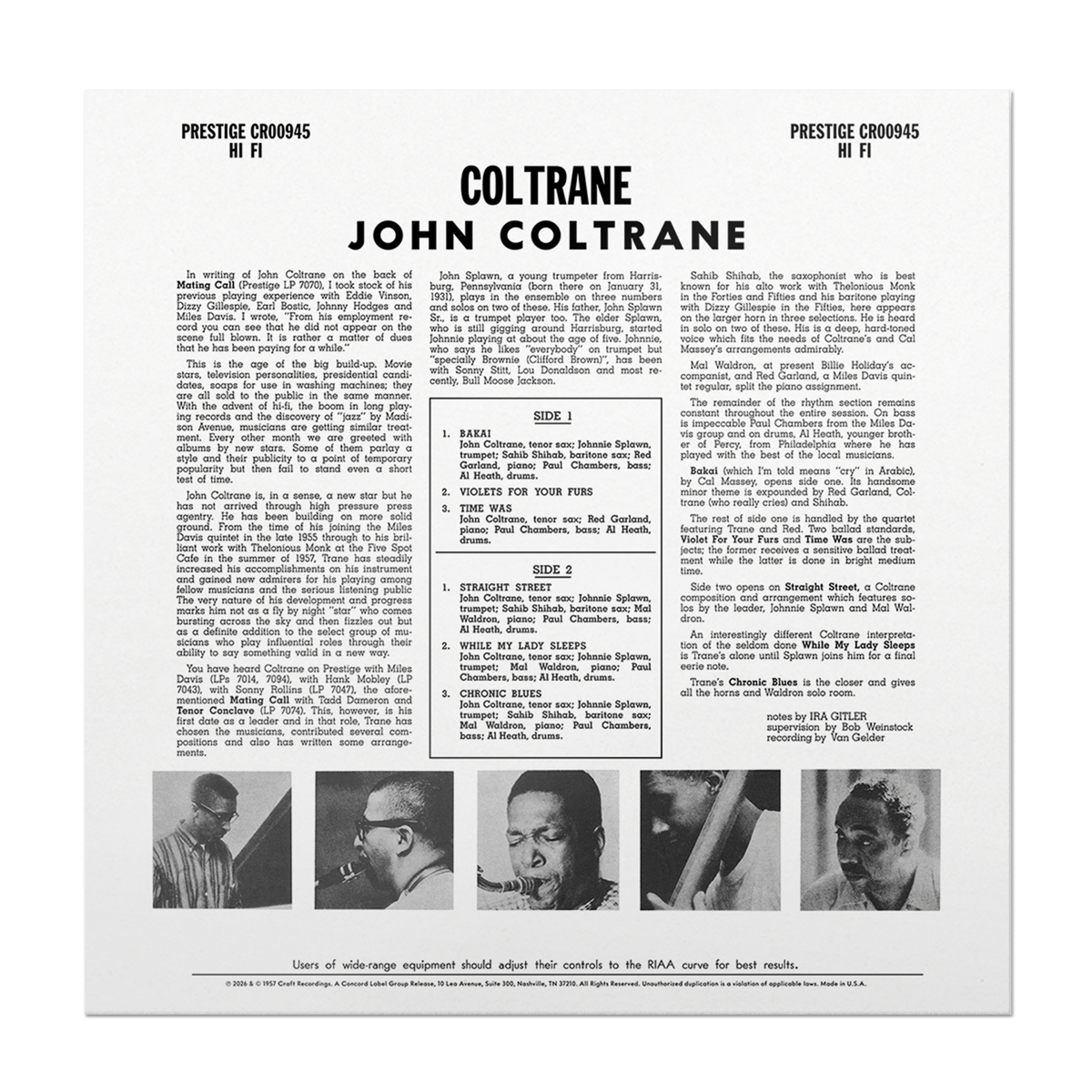 John Coltrane - Coltrane (Original Jazz Classics Vinyl)