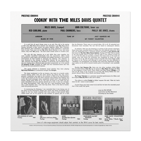 The Miles Davis Quintet - Cookin' With The Miles Davis Quintet (Original Jazz Classics Vinyl)