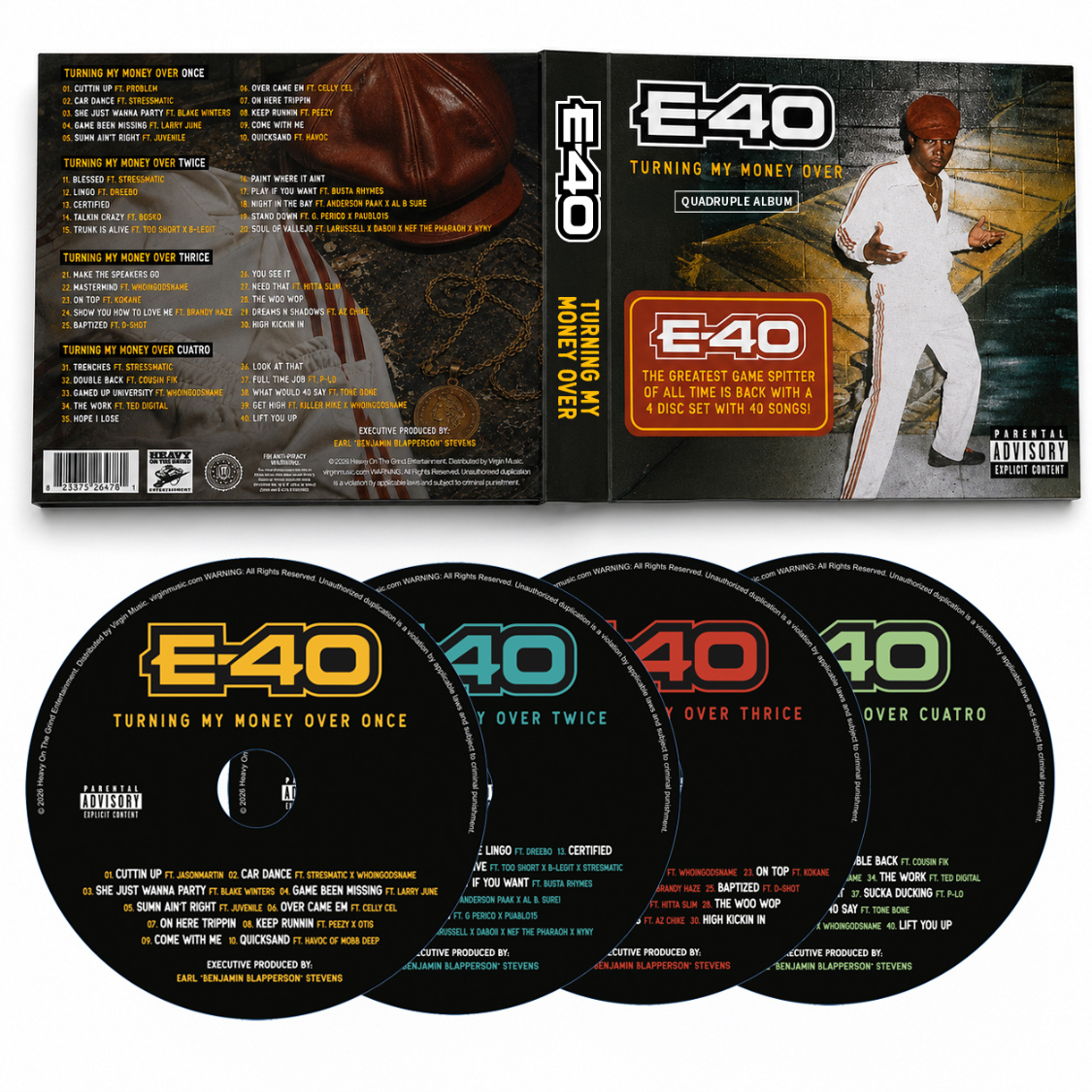E-40 - Turning My Money Over (Quadruple Album CD) CD Heavy Grind (e-40) NEW NEW
