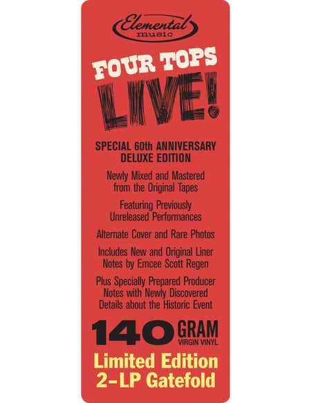 Four Tops - Four Tops Live! (Deluxe) Vinyl > LP Elemental Music Rec.