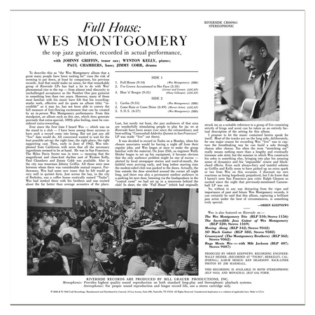 Wes Montgomery - Full House (Original Jazz Classics Series)