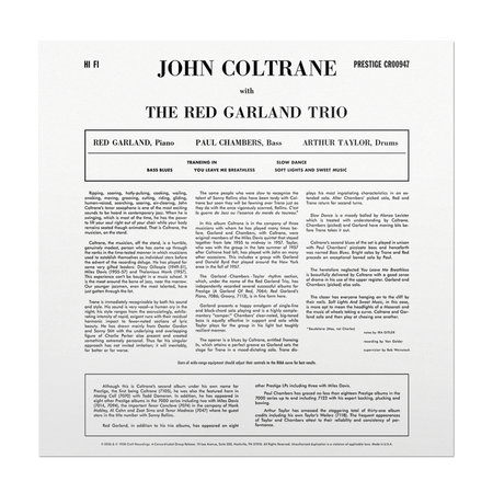 John Coltrane - John Coltrane With The Red Garland Trio (Original Jazz Classics Vinyl)