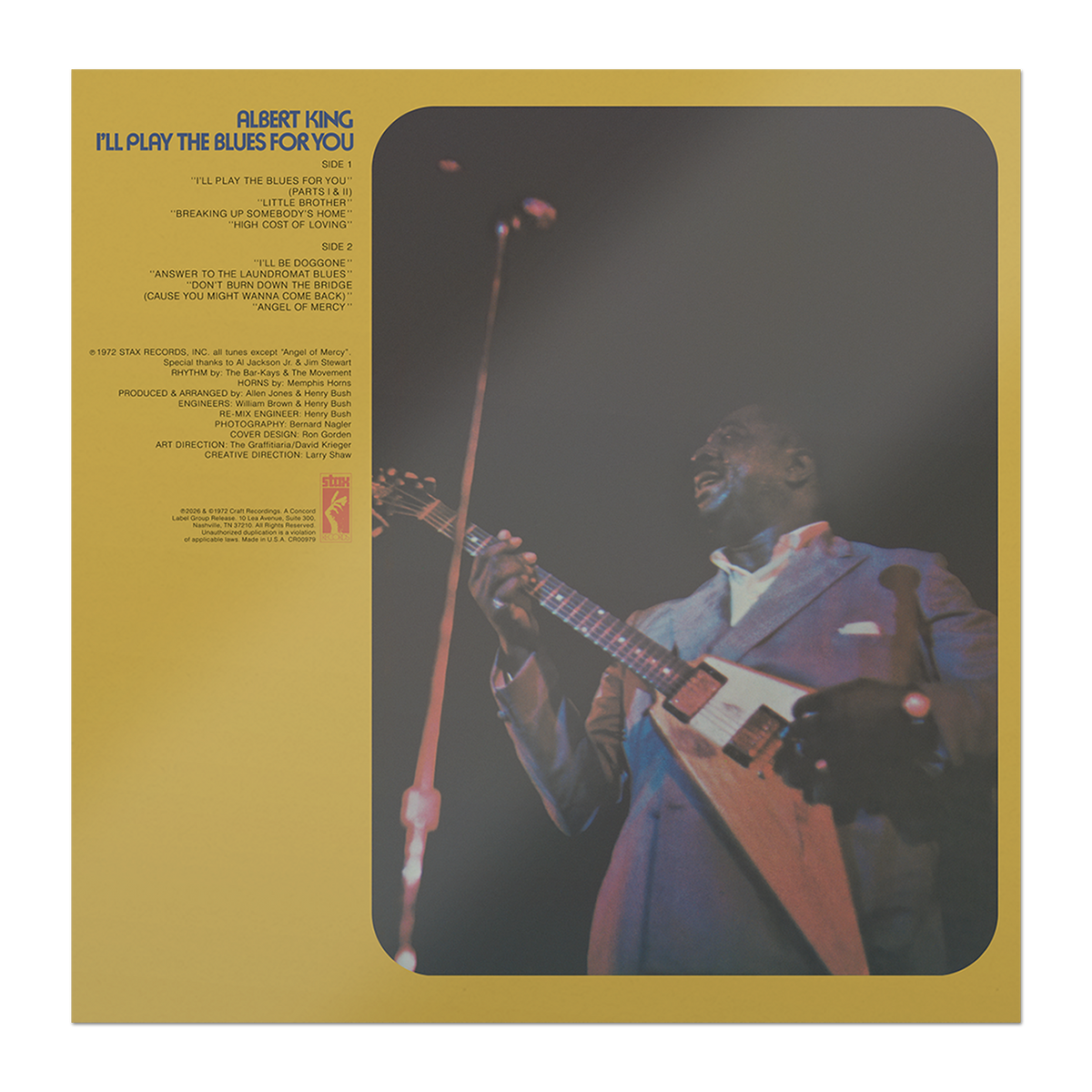Albert King - I'll Play The Blues For You (Bluesville Acoustic Sounds Series) Vinyl > LP Craft Recordings