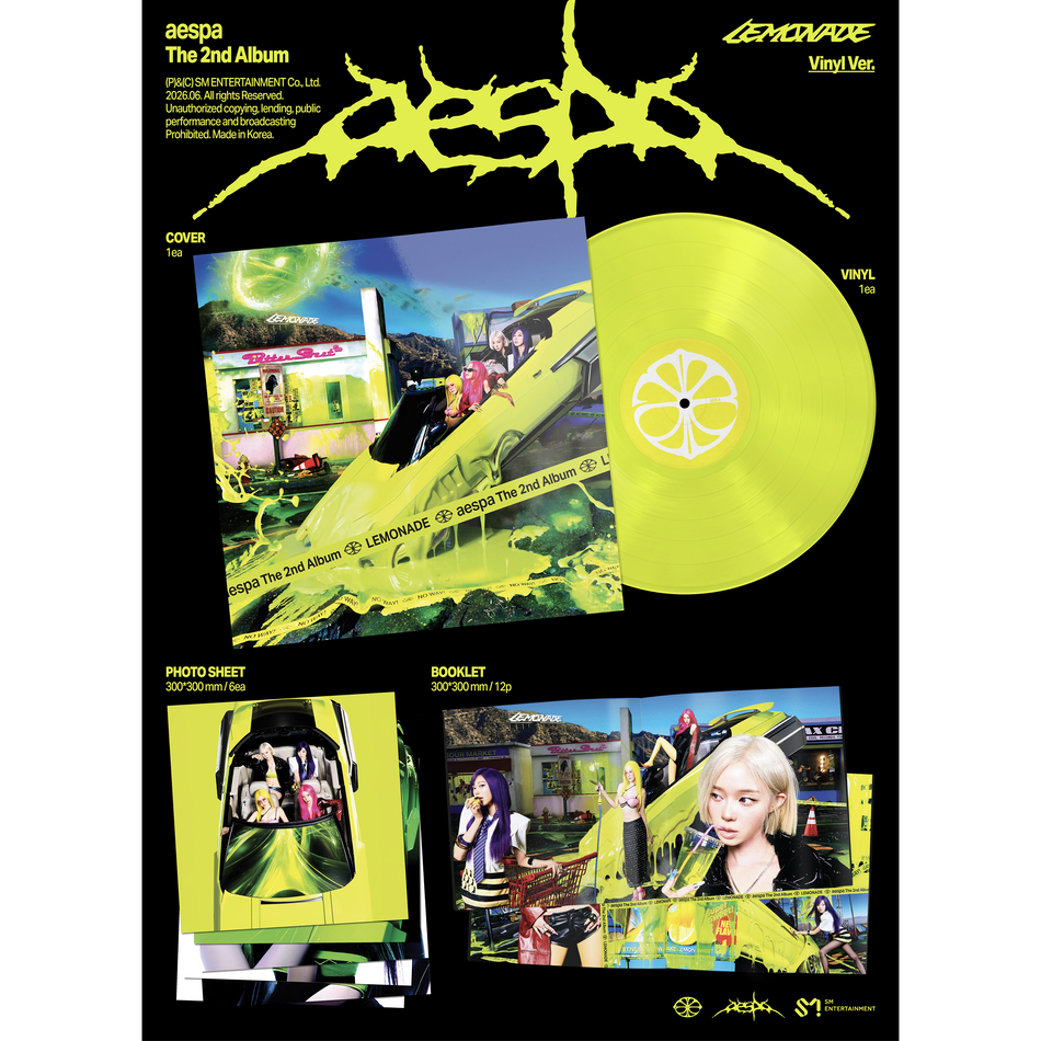 aespa - Lemonade (Neon Yellow Vinyl) Vinyl Sm Entertainment Co.