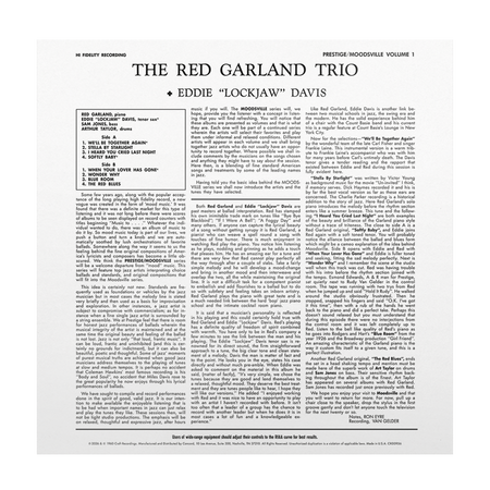 The Red Garland Trio With Eddie "Lockjaw" Davis - Moodsville, Volume 1 (Moodsville Acoustic Sounds Series Vinyl) Vinyl > LP Craft Recordings